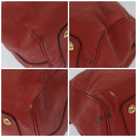 LOUIS VUITTON Monogram Empreinte Speedy Bandouliere 30 Bag 2way Red - Picture 11 of 13